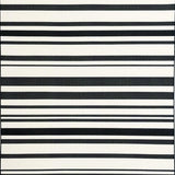 Ultra Soft Area Rug, Non Slip, Stain Resistant, Washable Area Rugs for Living Room, Bedroom, Elegant Black and Cream Chevron(Black)