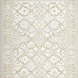 Ultra Soft Area Rug, Non Slip, Stain Resistant, Washable Area Rugs for Living Room, Bedroom, Contemporary Geometric Earthy Palette(Beige)