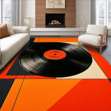 Vibrant Semi Circle Record Design(Black)