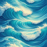 Ultra Soft Area Rug, Non Slip, Stain Resistant, Washable Area Rugs for Living Room, Bedroom, Coastal Ocean Wave Blue Nursery Washable Rug(Blue)