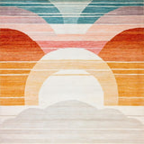 Ultra Soft Area Rug, Non Slip, Stain Resistant, Washable Area Rugs for Living Room, Bedroom, Whimsical Pastel Alphabet Arrangement(Orange)