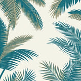 Contemporary Aqua Nature Print(Ivory)