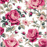 Ultra Soft Area Rug, Non Slip, Stain Resistant, Washable Area Rugs for Living Room, Bedroom, Rustic Pink Garden Motif(Pink)