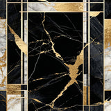 Ultra Soft Area Rug, Non Slip, Stain Resistant, Washable Area Rugs for Living Room, Bedroom, Chic Marbleized Luxe Aesthetic(Black)