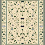 Ultra Soft Area Rug, Non Slip, Stain Resistant, Washable Area Rugs for Living Room, Bedroom, Stylish Botanical Print Arrangement(Beige)