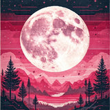 Ultra Soft Area Rug, Non Slip, Stain Resistant, Washable Area Rugs for Living Room, Bedroom, Chic Half-Moon Colorful Motif(Pink)