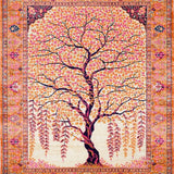 Ultra Soft Area Rug, Non Slip, Stain Resistant, Washable Area Rugs for Living Room, Bedroom, Elegant Soft Pastel Patterns(Orange)