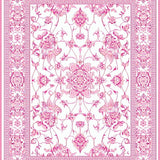 Ultra Soft Area Rug, Non Slip, Stain Resistant, Washable Area Rugs for Living Room, Bedroom, Whimsical Faded Floral Composition(White)