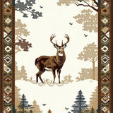 Ultra Soft Area Rug, Non Slip, Stain Resistant, Washable Area Rugs for Living Room, Bedroom, Serene Neutral Wildlife Aesthetic(Beige)