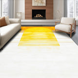 Ultra Soft Area Rug, Non Slip, Stain Resistant, Washable Area Rugs for Living Room, Bedroom, Transitional Soft Abstract Sunshine(Yellow)