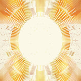 Ultra Soft Area Rug, Non Slip, Stain Resistant, Washable Area Rugs for Living Room, Bedroom, Eclectic Boho Area with Radiant Sunburst Design and Gentle Beige Gradients(Yellow)