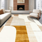 Easy Cleaning Abstract Sculptural Beige Cream Area(Beige)