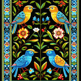 Lively Decorative Nature Inspired(Black)