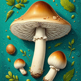 Ultra Soft Area Rug, Non Slip, Stain Resistant, Washable Area Rugs for Living Room, Bedroom, Cushioned Mushroom Pattern Neutral Kitchen Mats(Green)