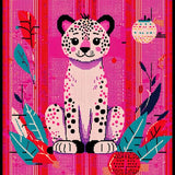 Stylish Fun Leopard Illustration(Pink)