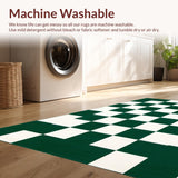 Ultra Soft Area Rug, Non Slip, Stain Resistant, Washable Area Rugs for Living Room, Bedroom, Trendy Symmetrical Green Pattern(Green)