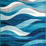 Dynamic Beach Inspired Textural Motif(Blue)
