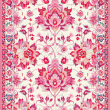 Ultra Soft Area Rug, Non Slip, Stain Resistant, Washable Area Rugs for Living Room, Bedroom, Contemporary Floral Geometry(White)