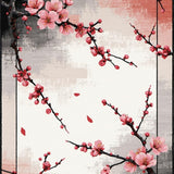 Ultra Soft Area Rug, Non Slip, Stain Resistant, Washable Area Rugs for Living Room, Bedroom, Stylish Dark Floral Serenity Pattern(Pink)