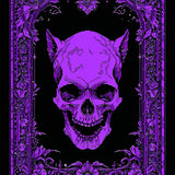 Ultra Soft Area Rug, Non Slip, Stain Resistant, Washable Area Rugs for Living Room, Bedroom, Mystical Skull Patterned Art(Purple)