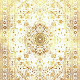 Ultra Soft Area Rug, Non Slip, Stain Resistant, Washable Area Rugs for Living Room, Bedroom, Chic Trellis Vibe(Gold)