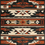 Ultra Soft Area Rug, Non Slip, Stain Resistant, Washable Area Rugs for Living Room, Bedroom, Chic Southwestern Patterned Appeal(Brown)