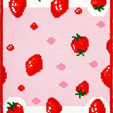 Ultra Soft Area Rug, Non Slip, Stain Resistant, Washable Area Rugs for Living Room, Bedroom, Whimsical Fruit-Themed Bath Decor(Red)