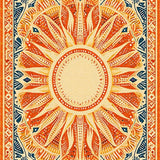 Ultra Soft Area Rug, Non Slip, Stain Resistant, Washable Area Rugs for Living Room, Bedroom, Lively Abstract Sunshine Composition(Orange)