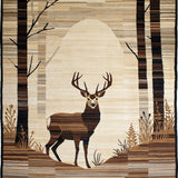 Ultra Soft Area Rug, Non Slip, Stain Resistant, Washable Area Rugs for Living Room, Bedroom, Stylish Nature-Inspired Aesthetic(Beige)
