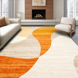 Ultra Soft Area Rug, Non Slip, Stain Resistant, Washable Area Rugs for Living Room, Bedroom, Minimalist Soft Toned Artistic Expression(Orange)