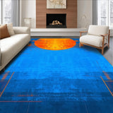 Ultra Soft Area Rug, Non Slip, Stain Resistant, Washable Area Rugs for Living Room, Bedroom, Sleek Minimalist Gradient Flow(Blue)