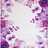 Ultra Soft Area Rug, Non Slip, Stain Resistant, Washable Area Rugs for Living Room, Bedroom, Contemporary Floral Print Delight(Purple)