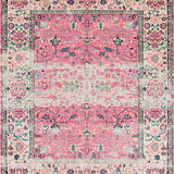 Ultra Soft Area Rug, Non Slip, Stain Resistant, Washable Area Rugs for Living Room, Bedroom, Contemporary Textured Floral Arrangement(Pink)