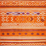 Ultra Soft Area Rug, Non Slip, Stain Resistant, Washable Area Rugs for Living Room, Bedroom, Vibrant Textural Medley Style(Orange)