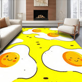 Ultra Soft Area Rug, Non Slip, Stain Resistant, Washable Area Rugs for Living Room, Bedroom, Sunny Yellow Fun Shape(Yellow)