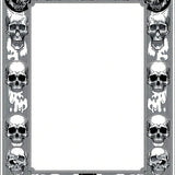 Rustic Halloween Gothic Flourish(Black)