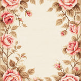 Ultra Soft Area Rug, Non Slip, Stain Resistant, Washable Area Rugs for Living Room, Bedroom, Delicate Girly Circle Arrangement(Beige)