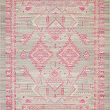 Ultra Soft Area Rug, Non Slip, Stain Resistant, Washable Area Rugs for Living Room, Bedroom, Bold Multicolored Textured Artwork(Pink)