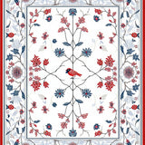 Vibrant Seasonal Feathered Design(White)