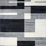 Ultra Soft Area Rug, Non Slip, Stain Resistant, Washable Area Rugs for Living Room, Bedroom, Chic Minimalist Grey Tiled Pattern(Gray)