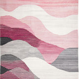Ultra Soft Area Rug, Non Slip, Stain Resistant, Washable Area Rugs for Living Room, Bedroom, Stylish Modern Artistic Expression(Pink)