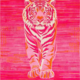 Ultra Soft Area Rug, Non Slip, Stain Resistant, Washable Area Rugs for Living Room, Bedroom, Artful Pink Tiger Design(Pink)
