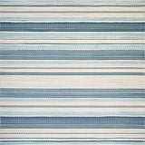 Ultra Soft Area Rug, Non Slip, Stain Resistant, Washable Area Rugs for Living Room, Bedroom, Farmhouse Braid Blue Beige Stripe Motif Rustic Woven(Blue)