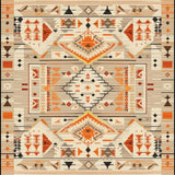 Ultra Soft Area Rug, Non Slip, Stain Resistant, Washable Area Rugs for Living Room, Bedroom, Chic Geometric Earth Tone Aesthetic(Beige)