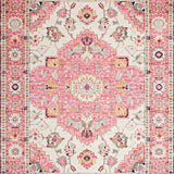 Ultra Soft Area Rug, Non Slip, Stain Resistant, Washable Area Rugs for Living Room, Bedroom, Elegant Blush Garden Pattern(Pink)