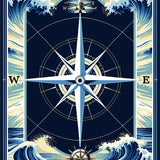 Ultra Soft Area Rug, Non Slip, Stain Resistant, Washable Area Rugs for Living Room, Bedroom, Contemporary Marine Inspired Design(Blue)
