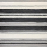 Ultra Soft Area Rug, Non Slip, Stain Resistant, Washable Area Rugs for Living Room, Bedroom, Minimalist Layered Stripe Pattern Rug with Crisp Black and White Color Blocks(Gray)