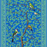 Sunny Tropical Bird and Botanical Fusion(Blue)