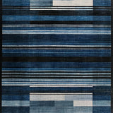 Ultra Soft Area Rug, Non Slip, Stain Resistant, Washable Area Rugs for Living Room, Bedroom, Washable Area Rug Abstract Stripe Ombre Style(Blue)