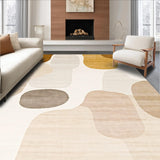 Ultra Soft Area Rug, Non Slip, Stain Resistant, Washable Area Rugs for Living Room, Bedroom, Stylish Beige Area Modern Abstract Shapes(Beige)